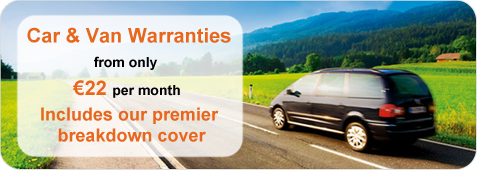 Car and Van warranties from only 22 euro per month - includes our Premier Breakdown Cover